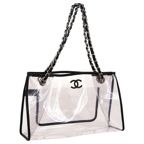 chanel shoulder bag tote|chanel transparent tote bag.